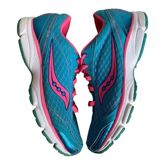 Saucony Women’s Outduel Sneakers Size  US 9.5 Pink Blue - Picture 9 of 16